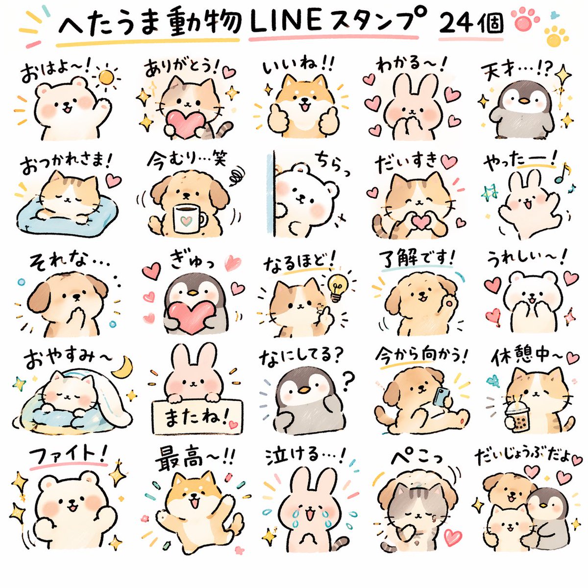 Quirky Animal Sticker Set-MeigenAIGallery