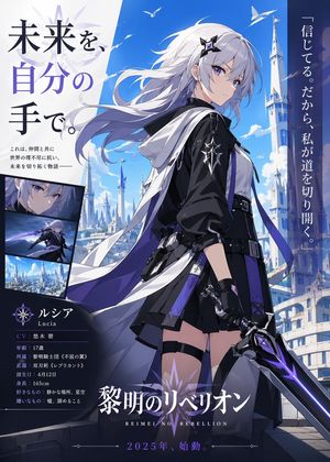 Anime Heroine Promo Poster-MeigenAIGallery